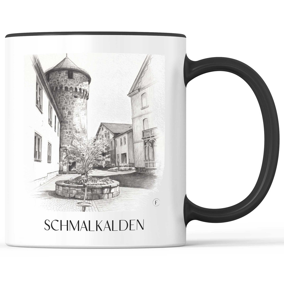 Schmalkalden Kaffeebecher - Thüringen - Deutschland Becher - Kaffeetasse im Zeichnung Stil