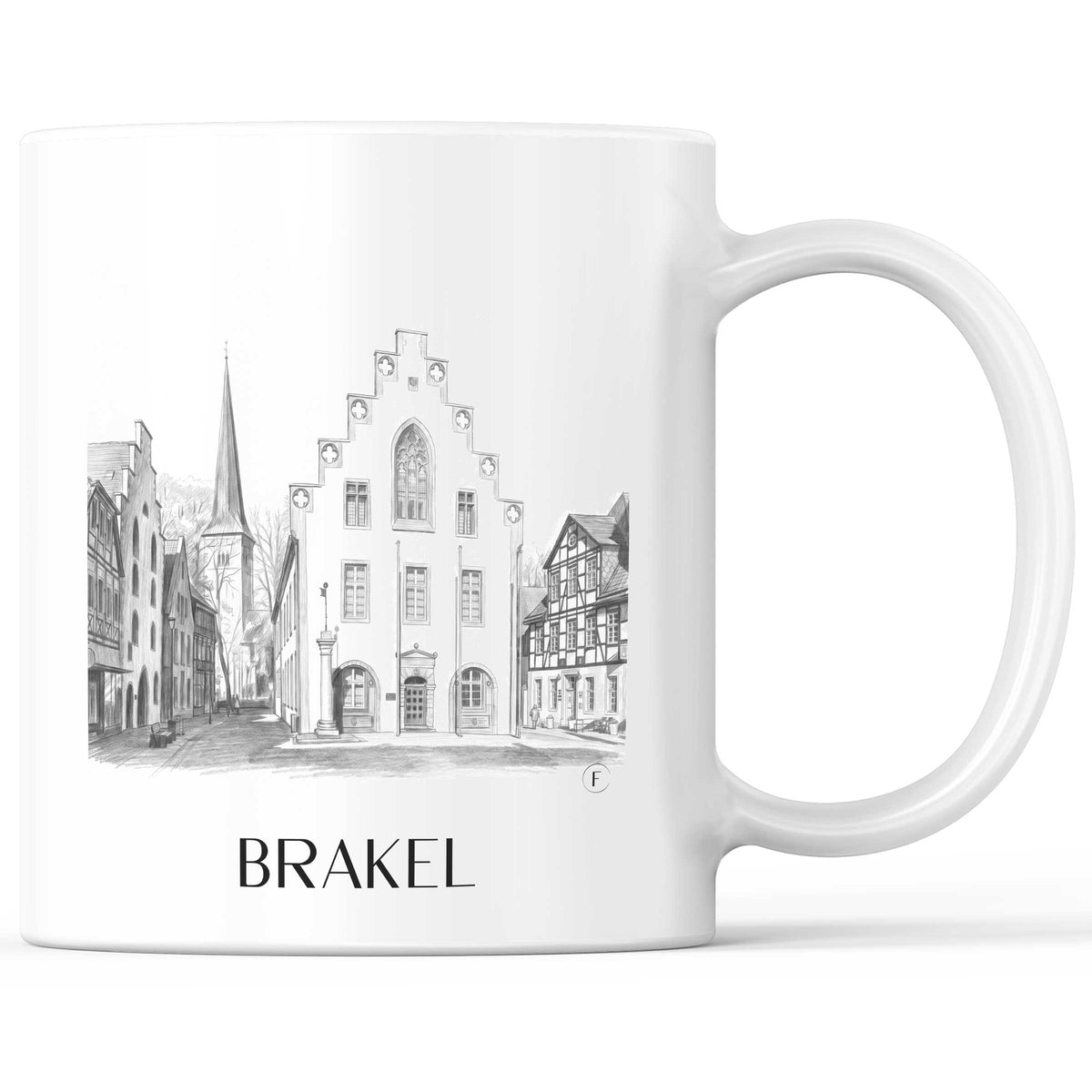 Brakel Kaffeebecher - Ostwestfalen - Deutschland Becher - Kaffeetasse im Zeichnung Stil