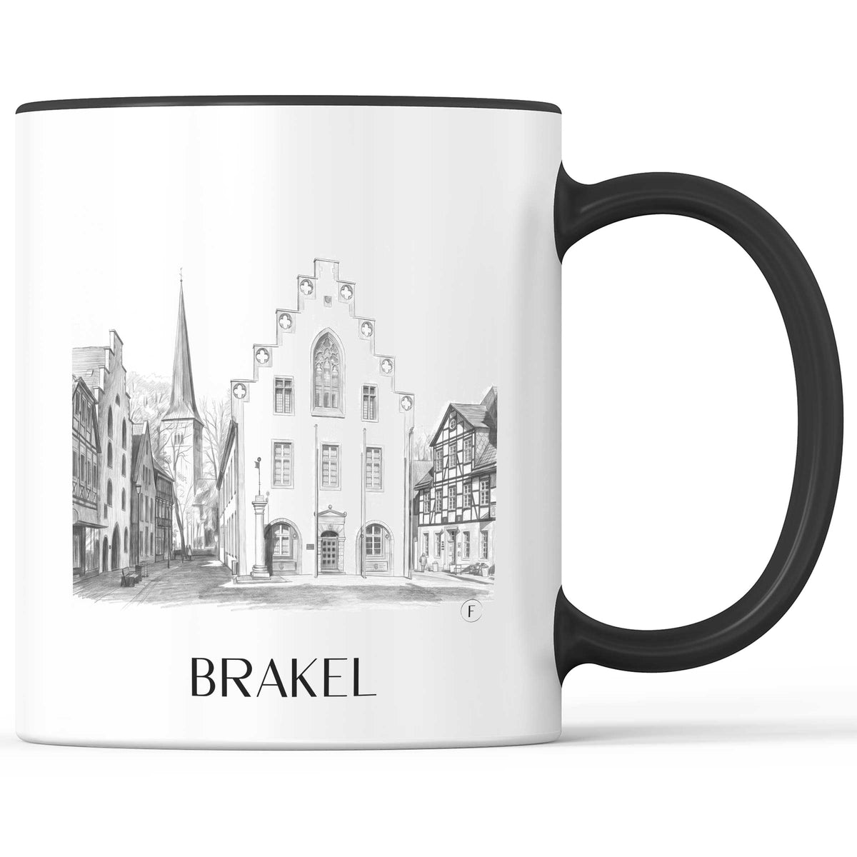 Brakel Kaffeebecher - Ostwestfalen - Deutschland Becher - Kaffeetasse im Zeichnung Stil