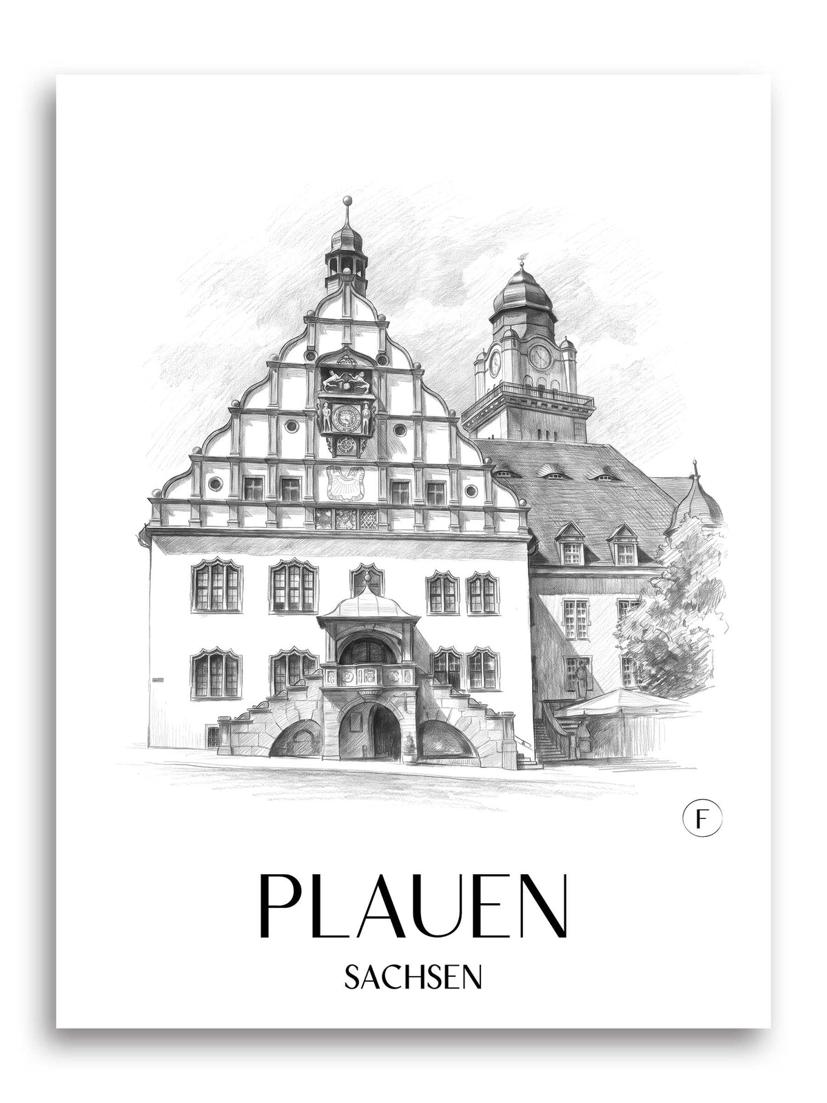 plauen-sachsen-deutschland-poster-bleistift-zeichnung-drawing