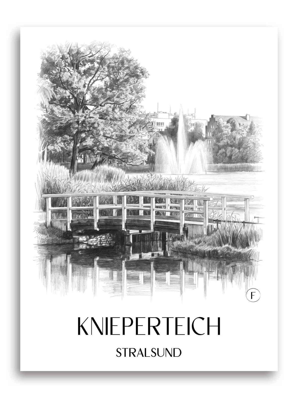 knieperteich-stralsund-deutschland-poster-bleistift-zeichnung-drawing