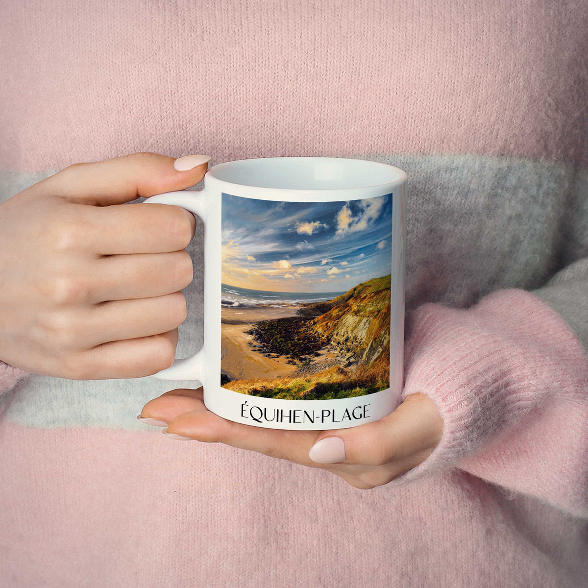 équihen-plage-côte-d'opale-frankreich-kaffeebecher-oil-painting-oelgemaelde