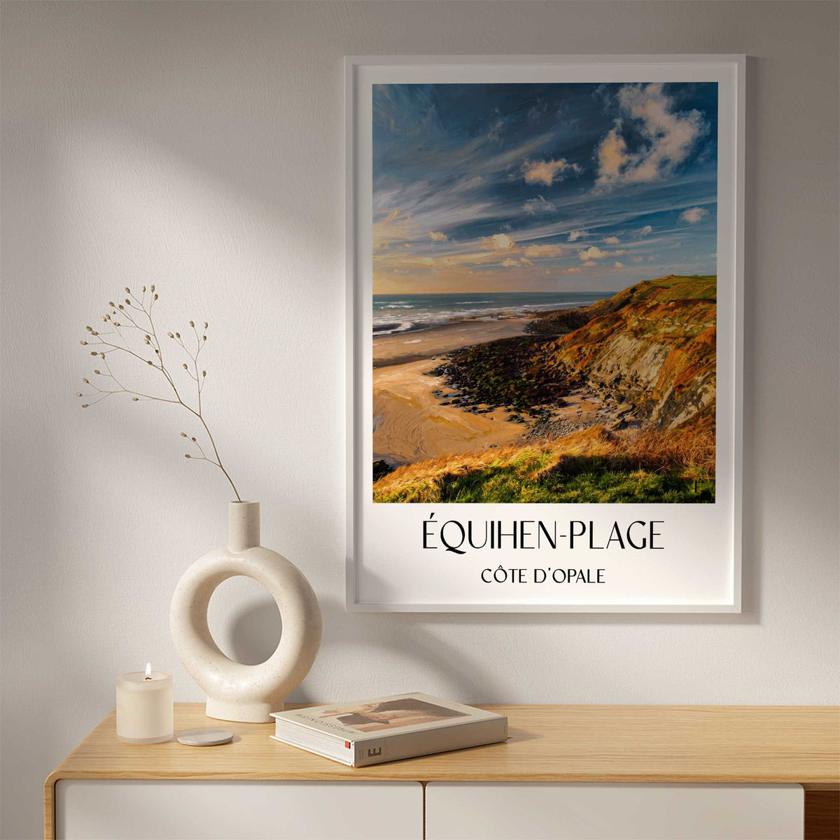 équihen-plage-côte-d'opale-frankreich-poster-oil-painting-oelgemaelde