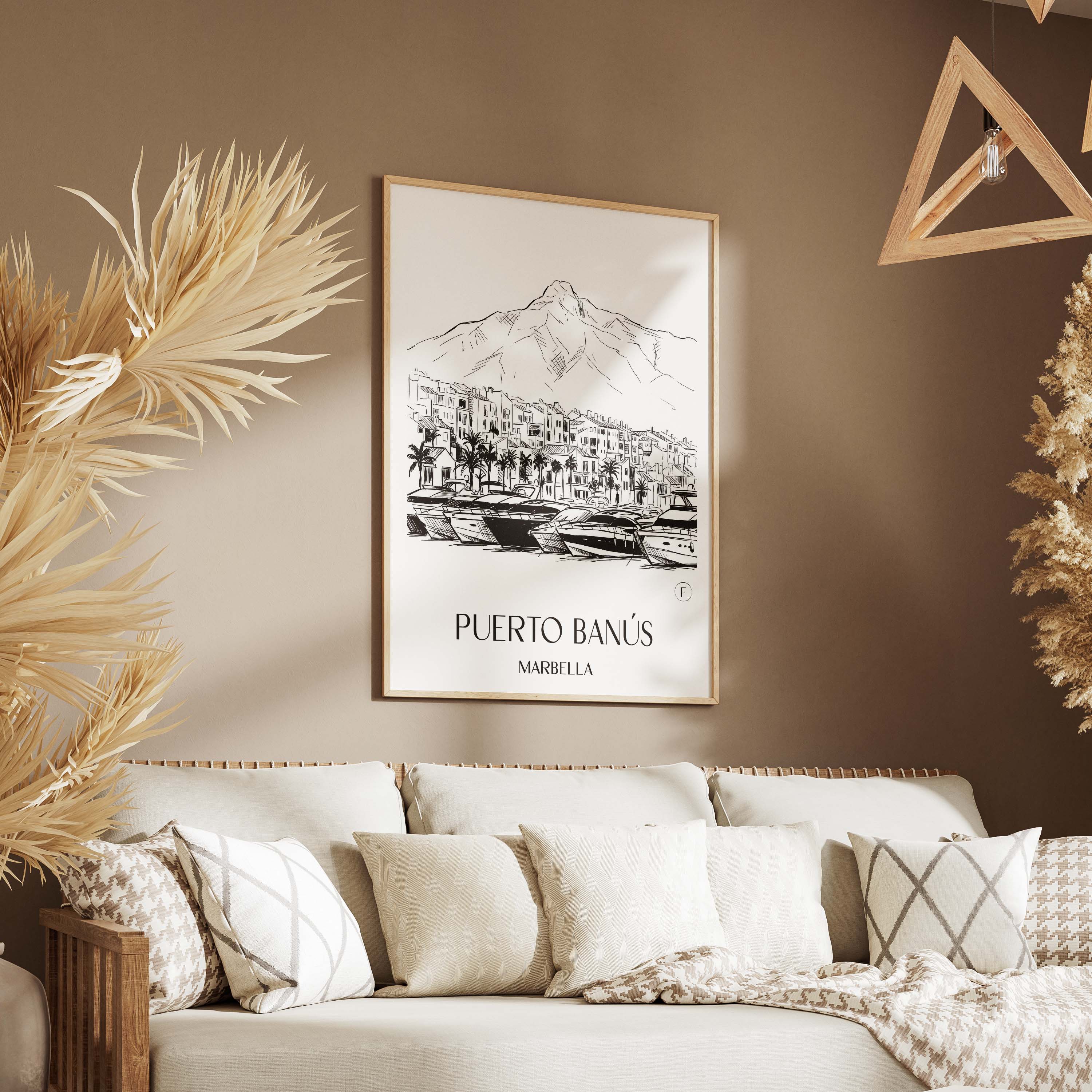 puerto-banús-marbella-spanien-poster-skizze