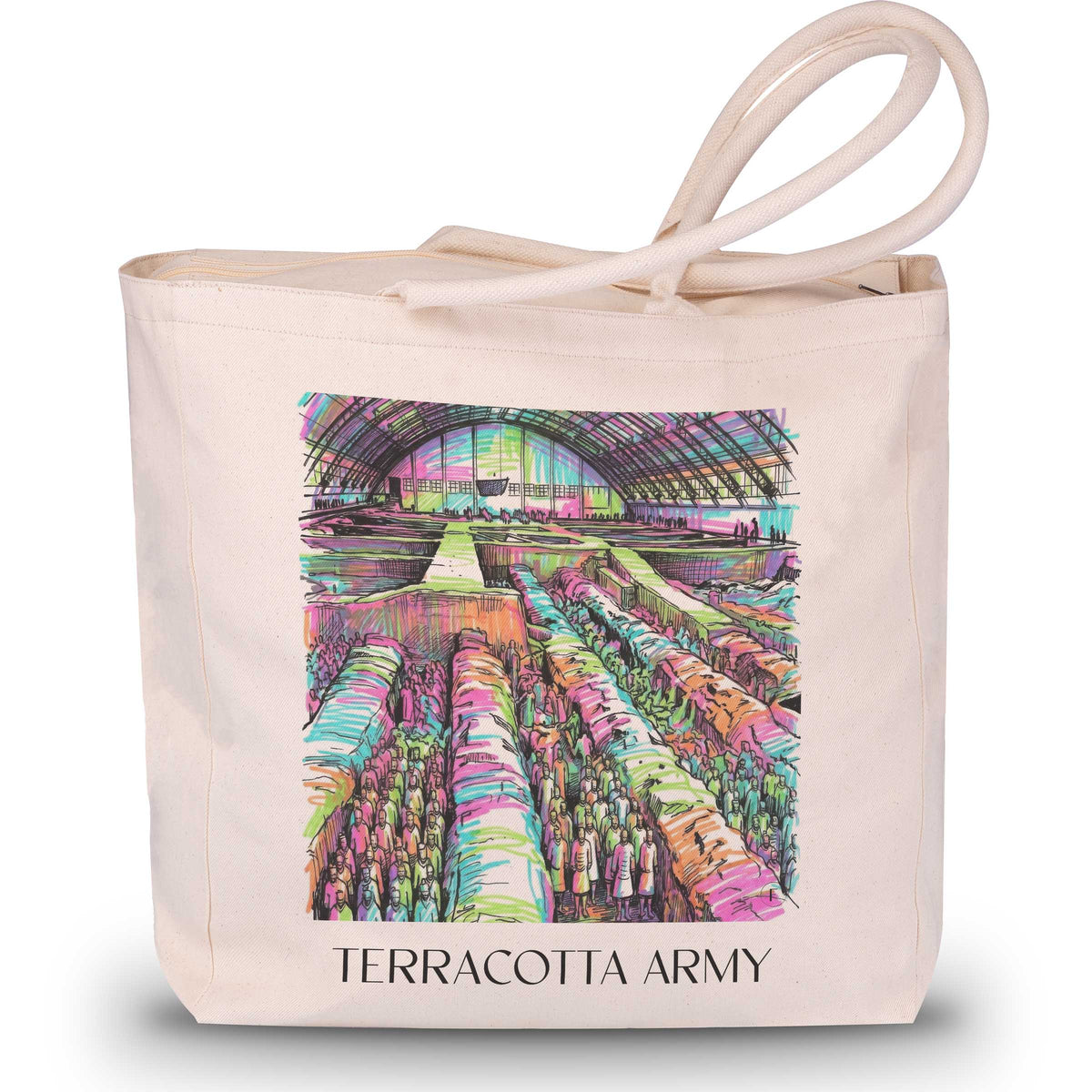 terrakotta Armee - China Tote Bag - Einkaufstasche im Tag Graffiti Stil - favplace