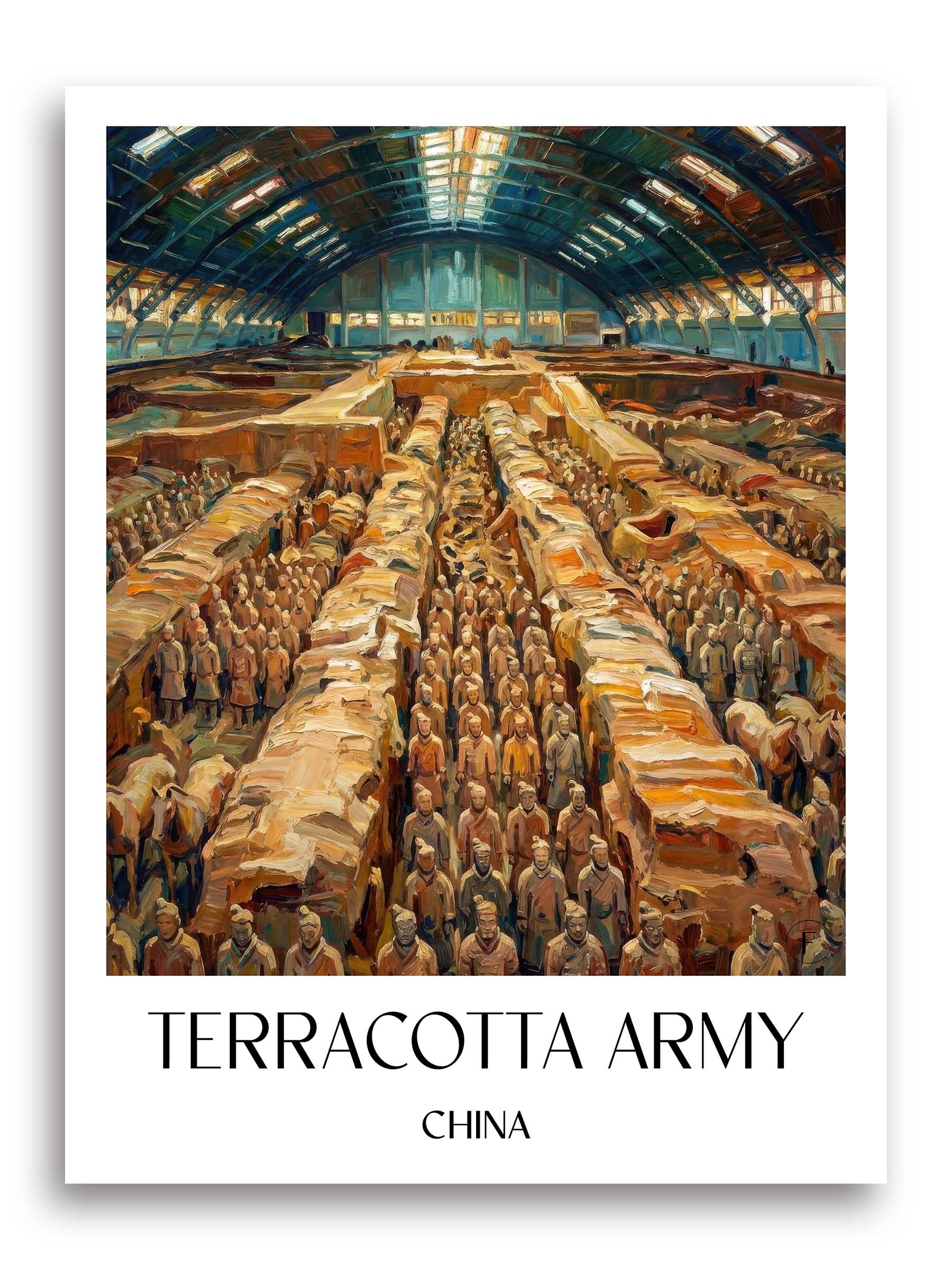 terrakotta Armee Poster - - China Kunstdruck - Ölgemälde von A4 bis A1 - favplace