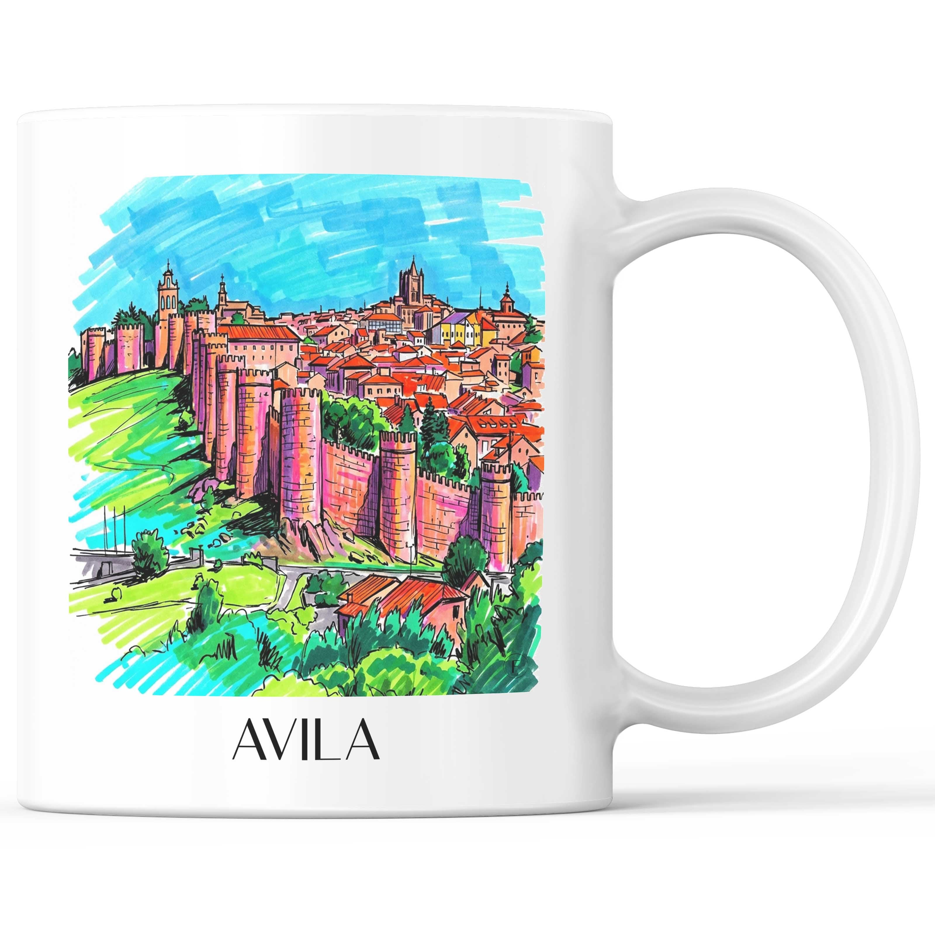 Ávila Kaffeebecher - Spanien - Spanien Becher - Kaffeetasse im Tag Graffiti Stil - favplace