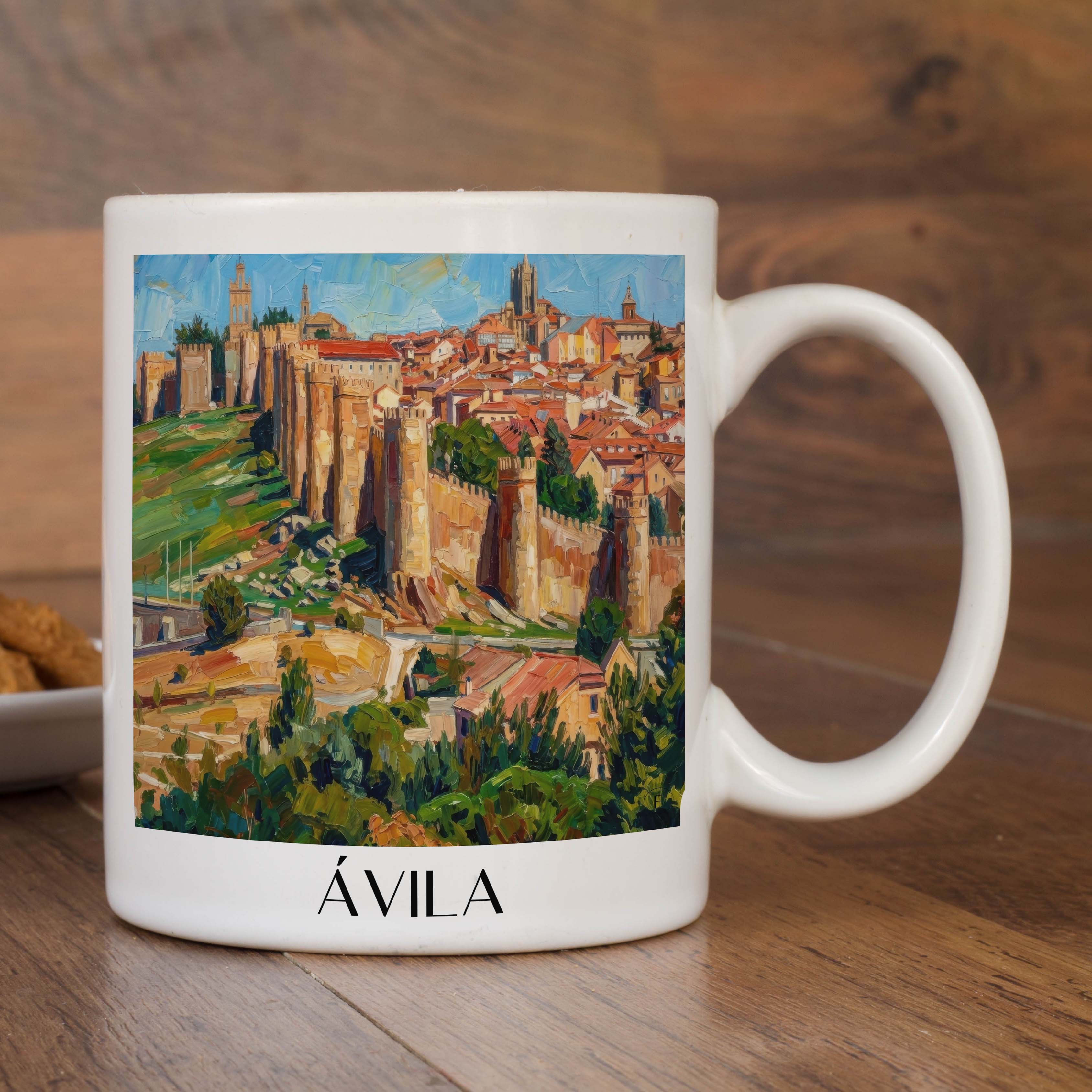 ávila-spanien-spanien-kaffeebecher-oil-painting-oelgemaelde