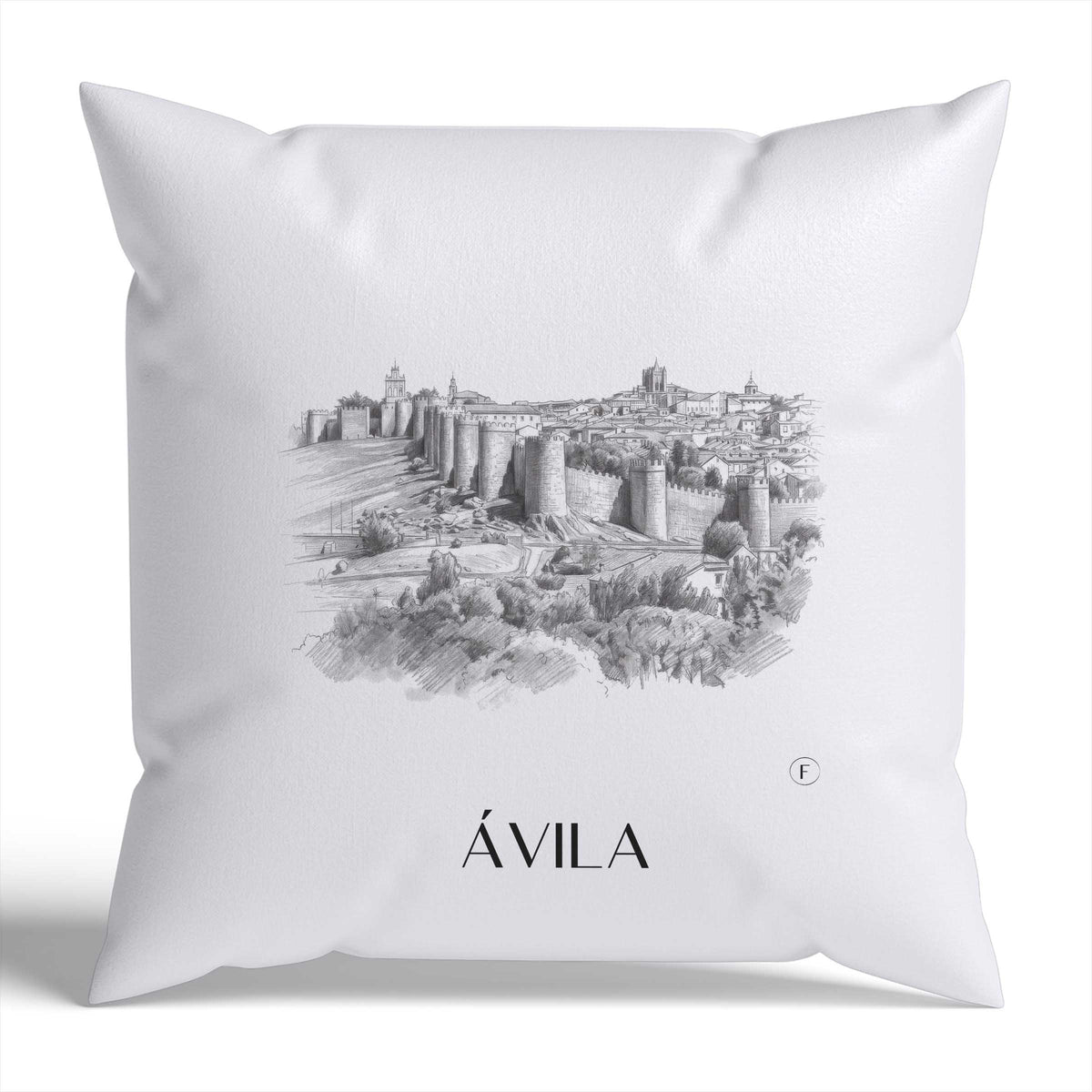 ávila-spanien-spanien-kissenbezug-bleistift-zeichnung-drawing