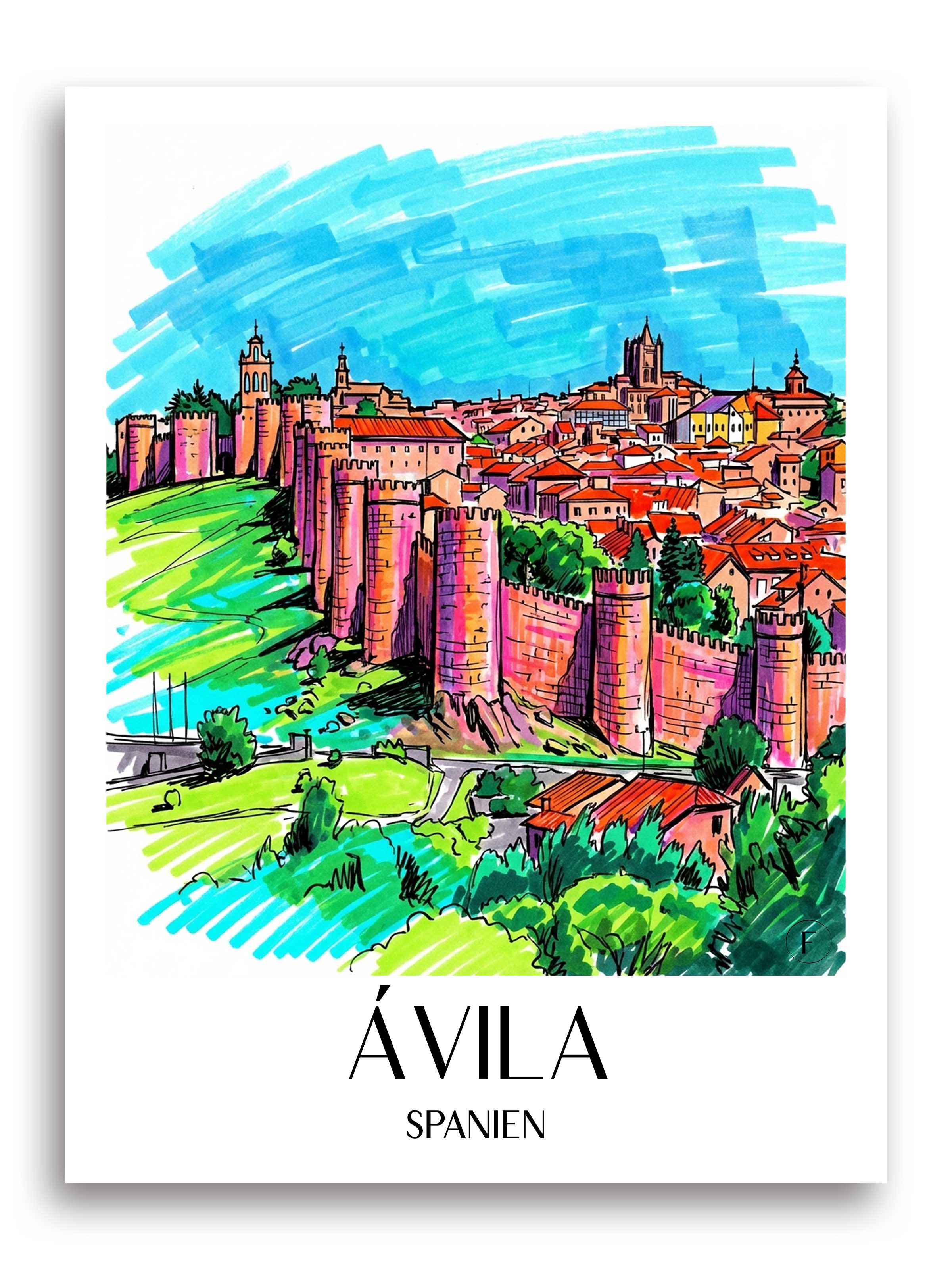 ávila-spanien-spanien-poster-graffiti
