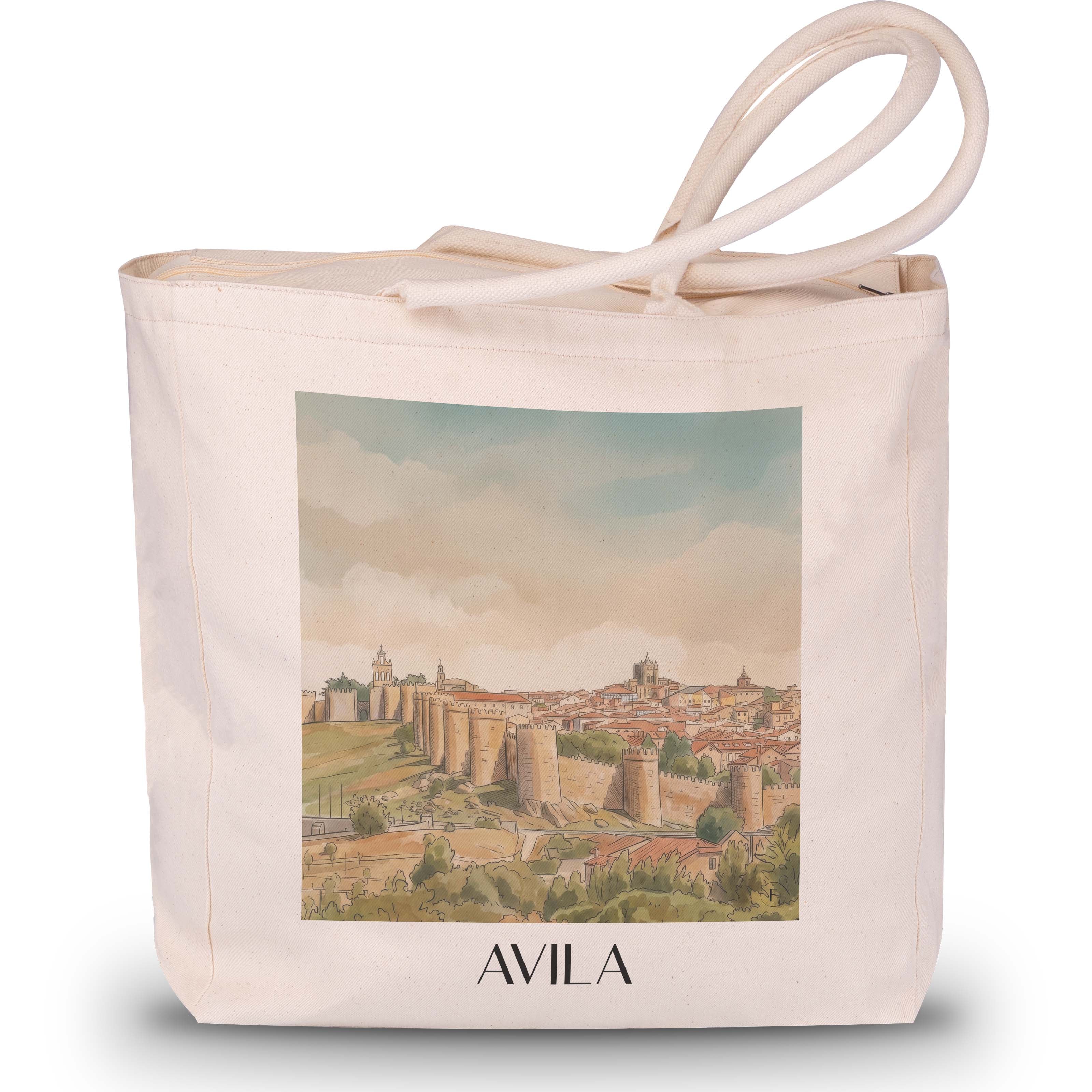 Ávila Shopping Tasche - Spanien - Spanien und Spanien Tote Bag - Einkaufstasche im Aquarell Stil - favplace